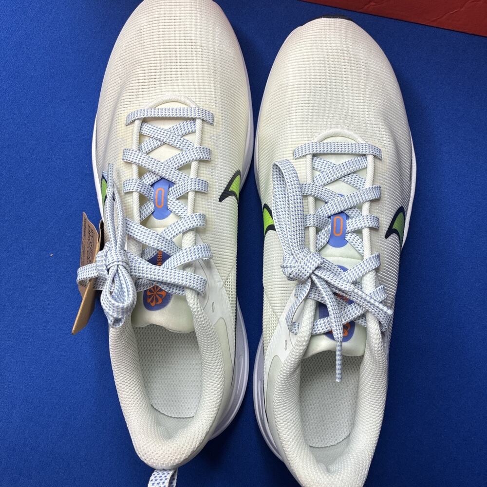 Women Nike Downshifter 12 Running Shoe Summit White/Lime Blast DD9294-104 no lid - Picture 6 of 10